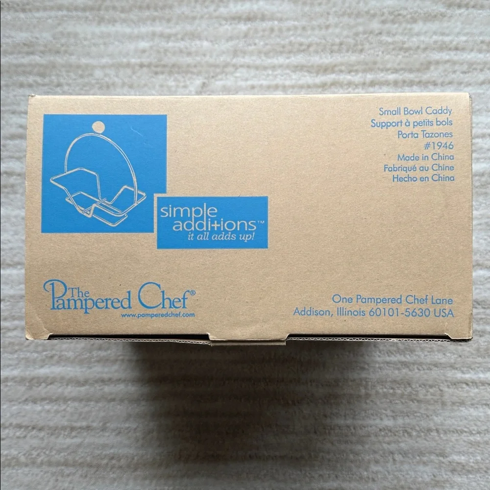 NIB Pampered Chef Simple Additions Small Bowl Caddy #1946
